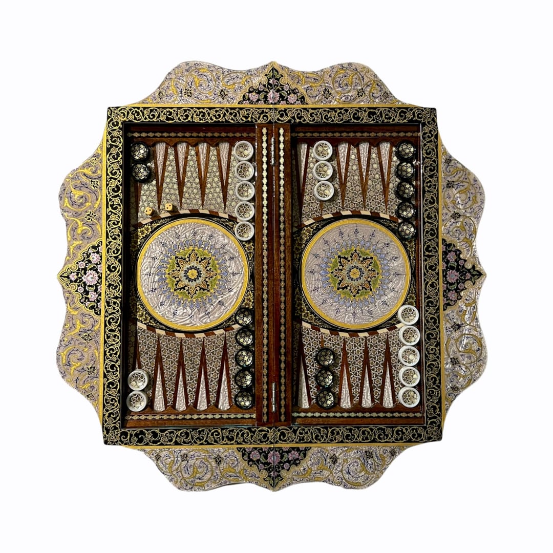 تخته نرد خاتم خورشیدی طرح تذهیب