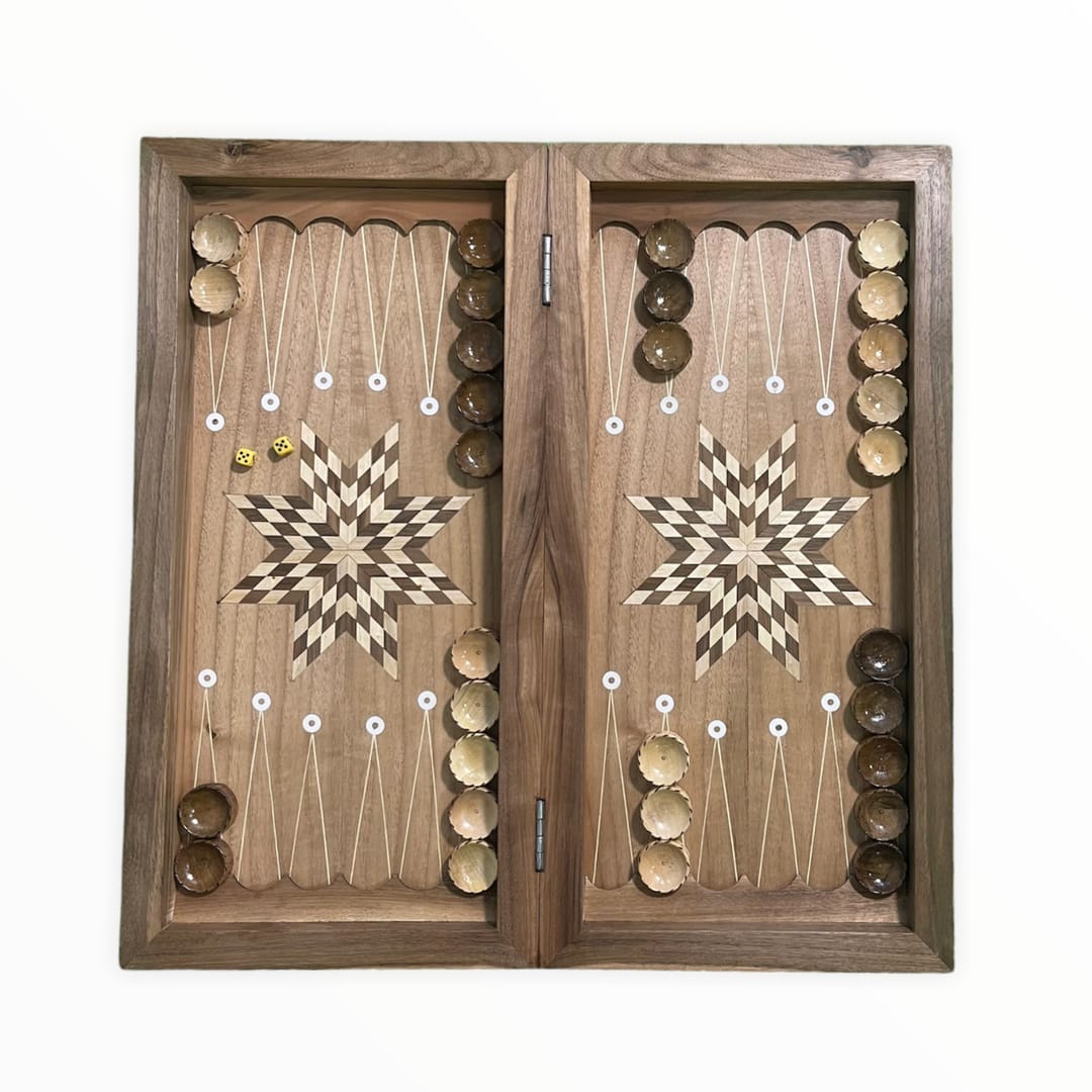 تخته نرد منبت طرح رستم و اژدها کد3139