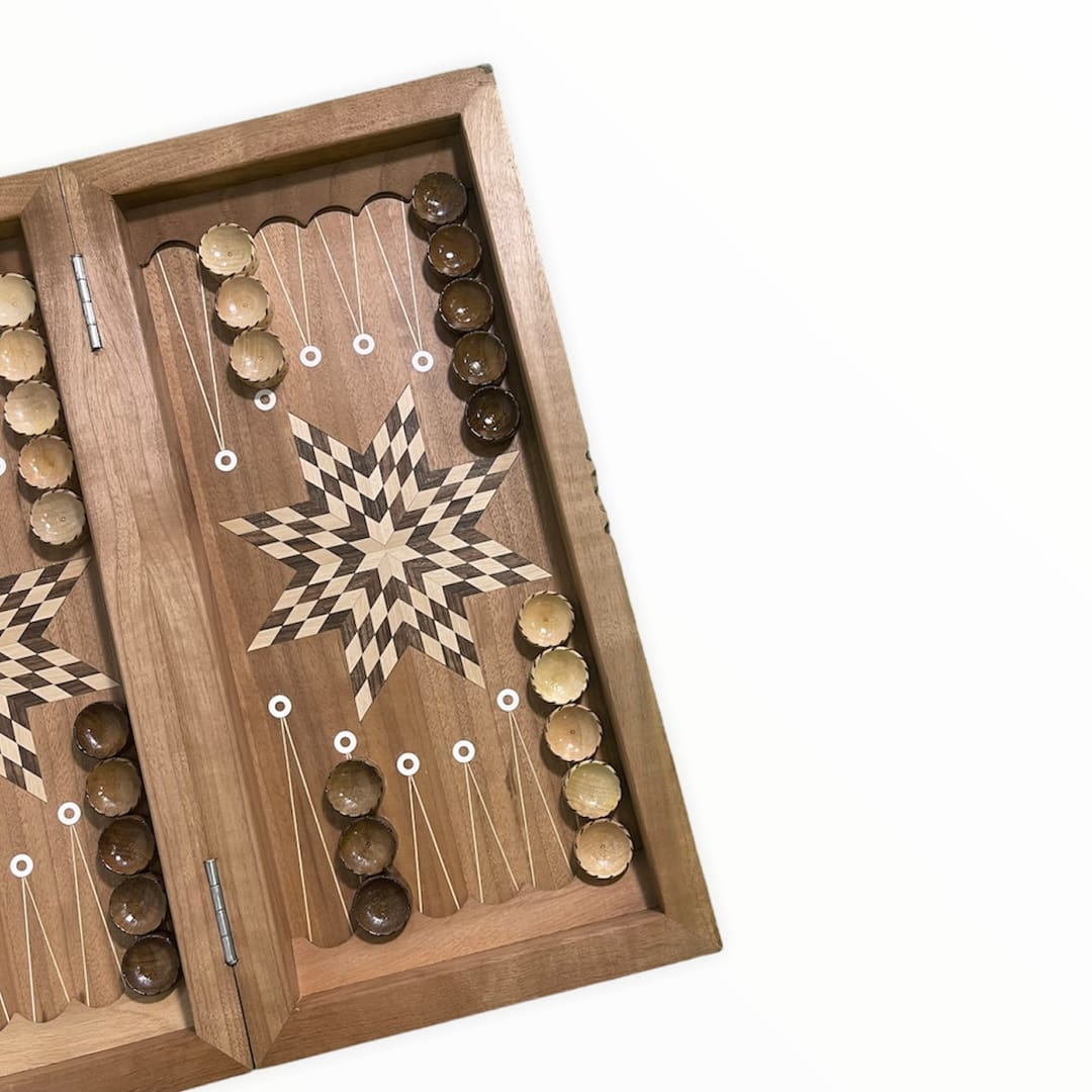 تخته نرد منبت طرح عقاب کد3137