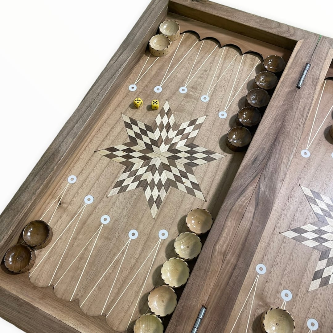 تخته نرد منبت طرح رستم و اژدها کد3139