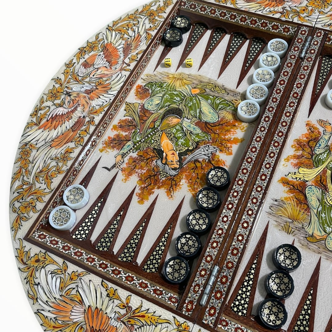 تخته نرد خاتم طرح انیران