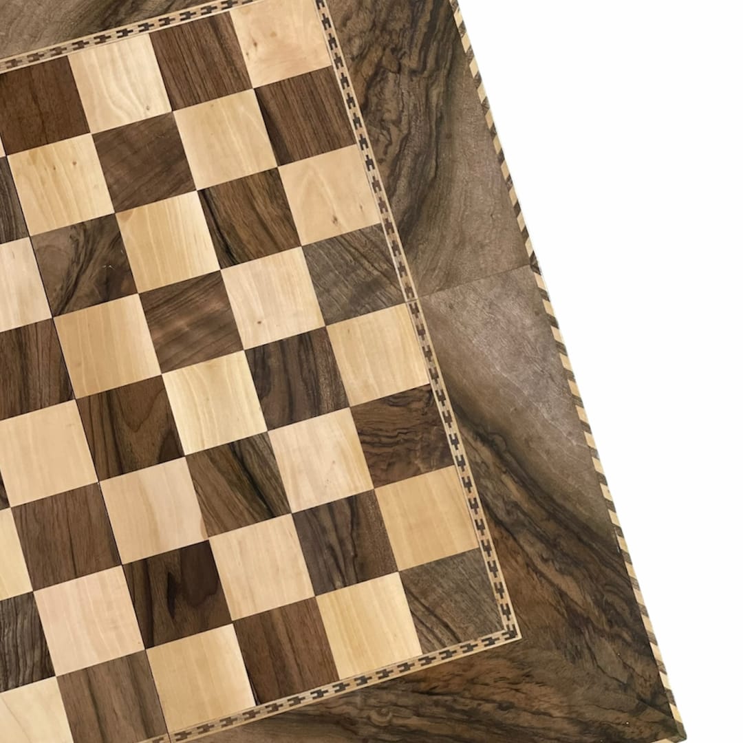 تخته نرد چوب گردو طرح گرگ