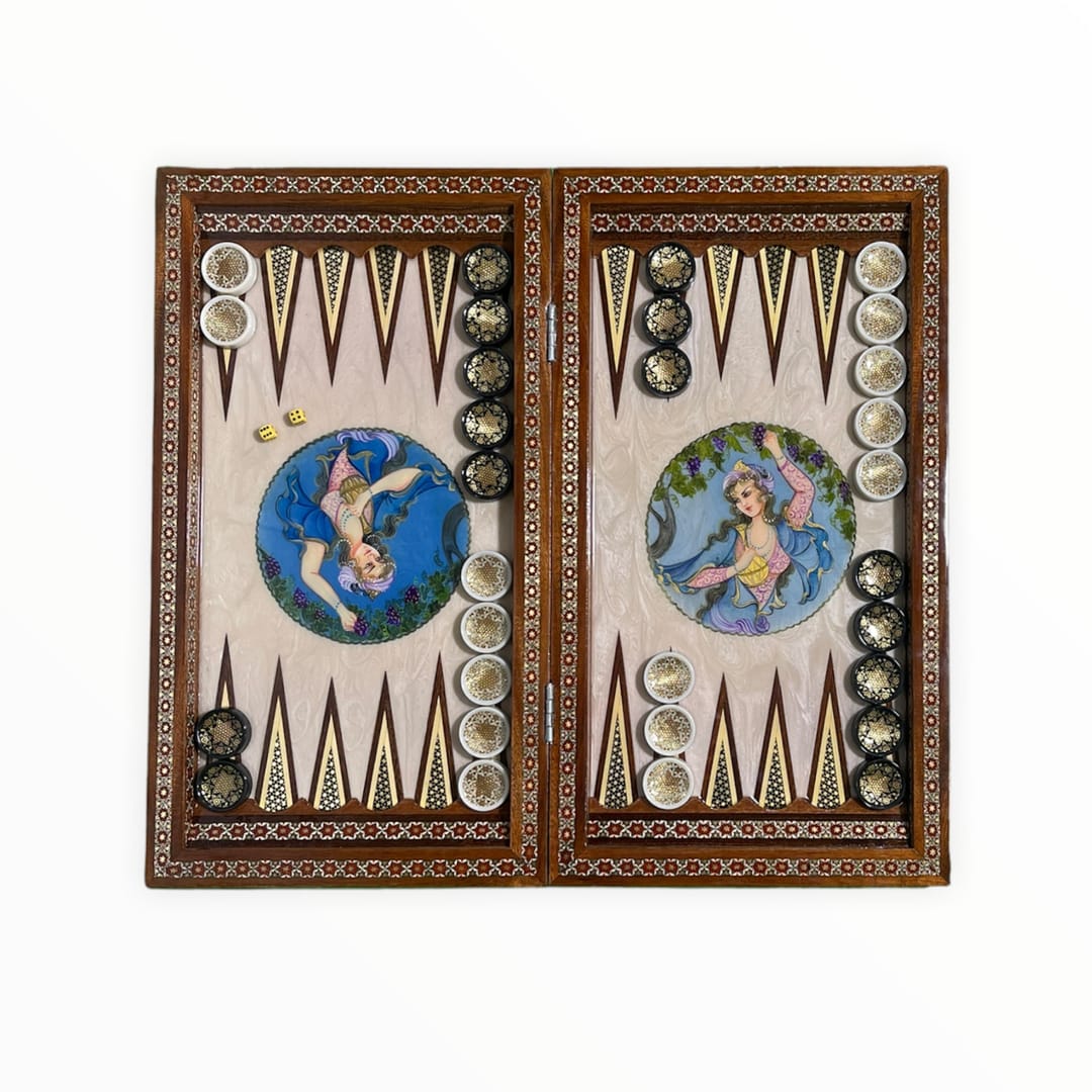 تخته نرد خاتم طرح ایراندخت