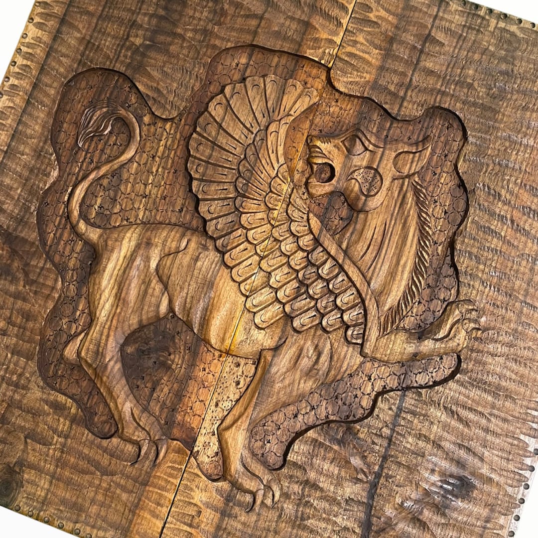 تخته نرد منبت طرح مهر کوروش کد4030