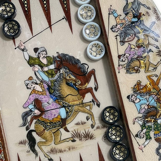 تخته نرد خاتم گرد چوگان