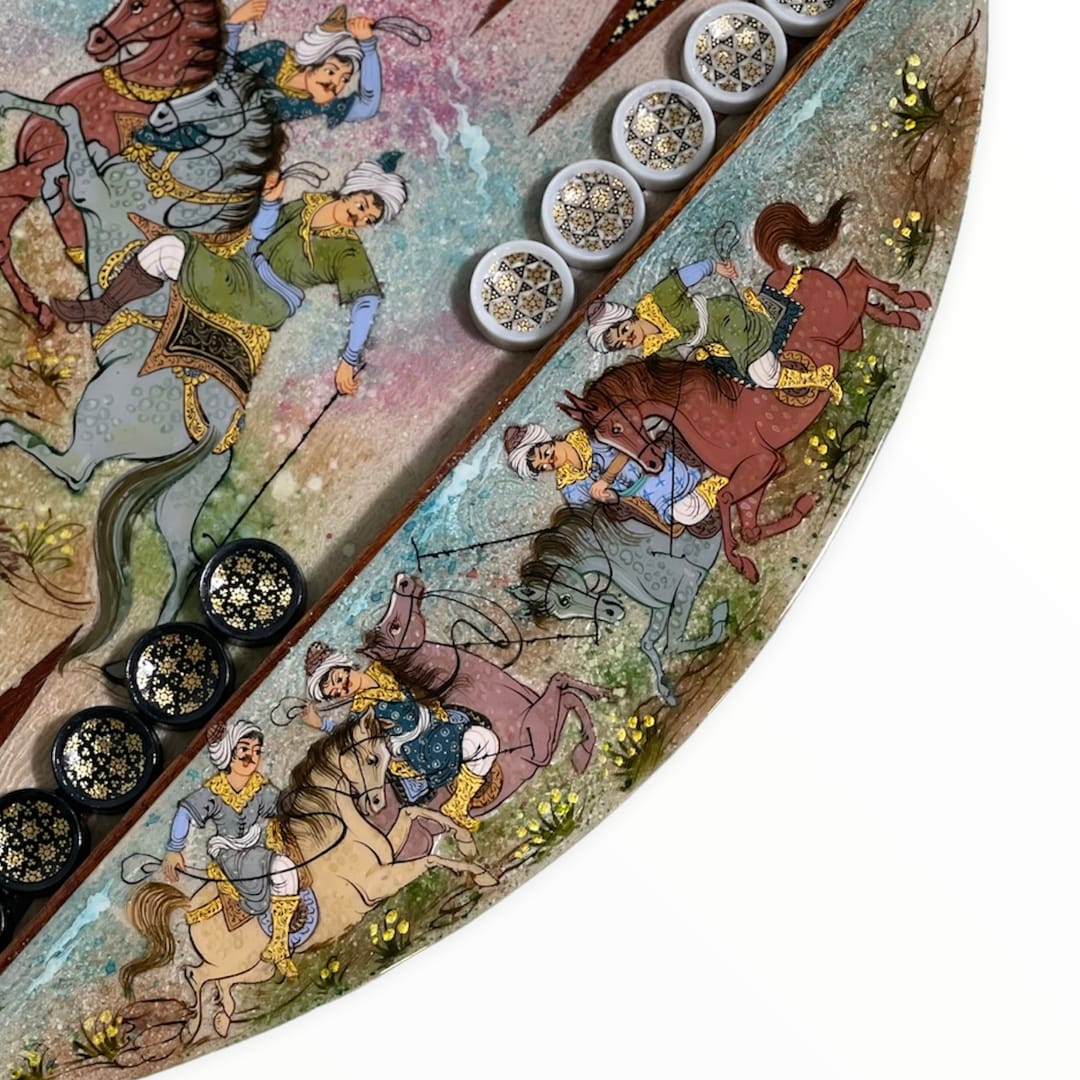 تخته نرد خاتم گرد چوگان کد4039