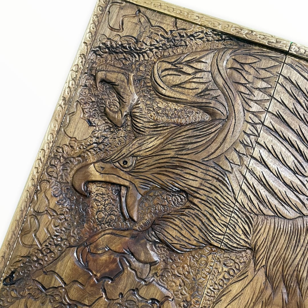 تخته نرد منبت طرح عقاب کد4037