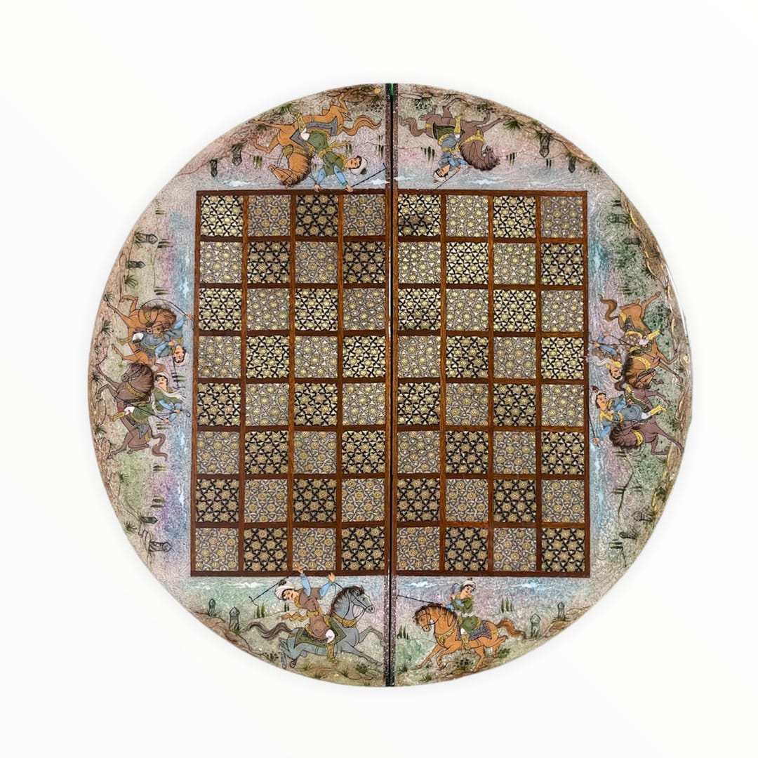 تخته نرد خاتم گرد چوگان کد4039