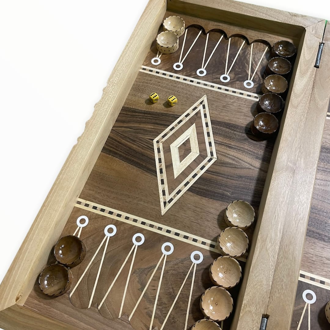 تخته نرد منبت طرح عقاب کد4037