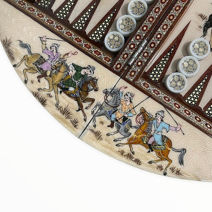 تخته نرد خاتم گرد چوگان