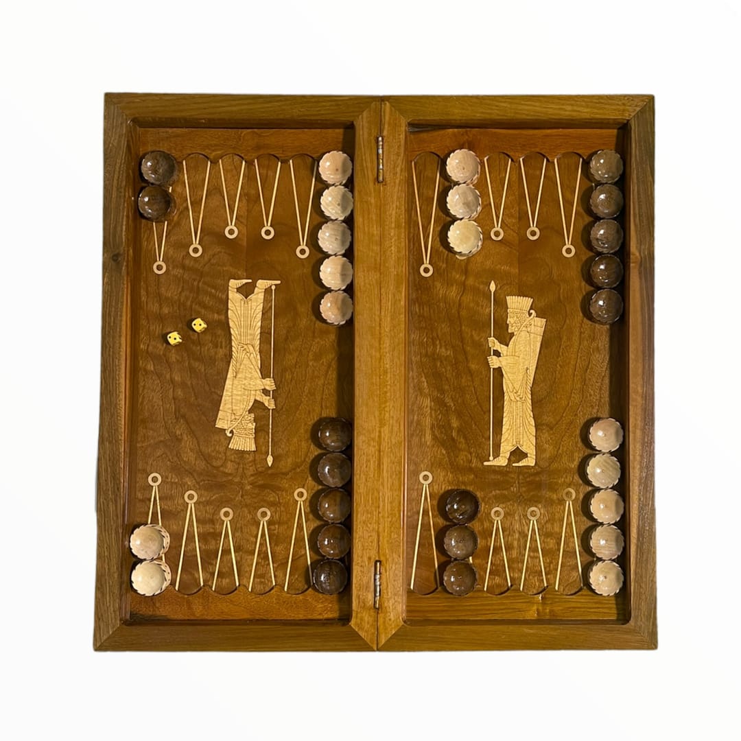 تخته نرد منبت طرح مهر کوروش کد4030