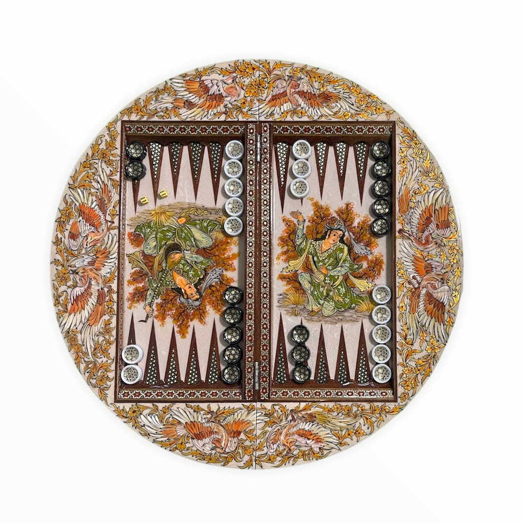 تخته نرد خاتم طرح انیران