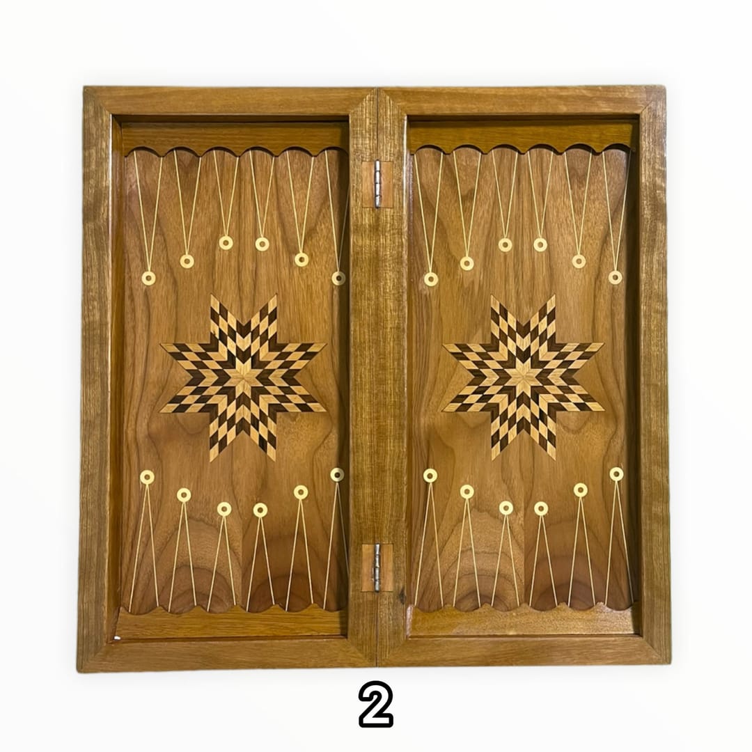 تخته نرد چوب گردو لاک الکلی کد 3133