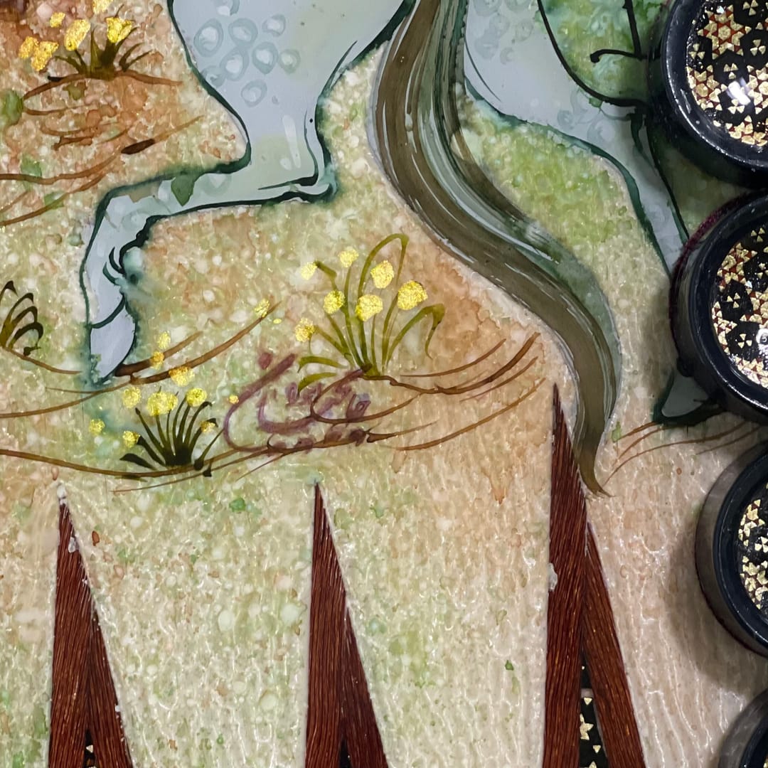 تخته نرد خاتم گرد چوگان کد4039