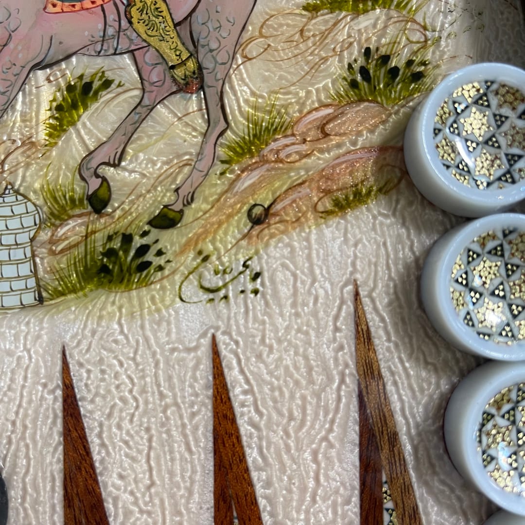 تخته نرد خاتم دالبر چوگان