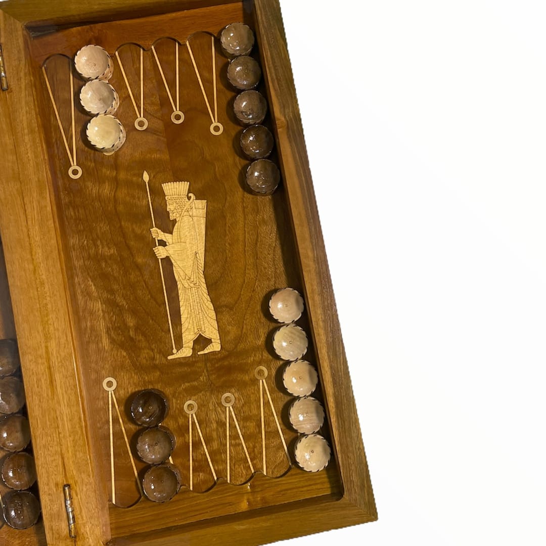 تخته نرد منبت طرح مهر کوروش کد4030