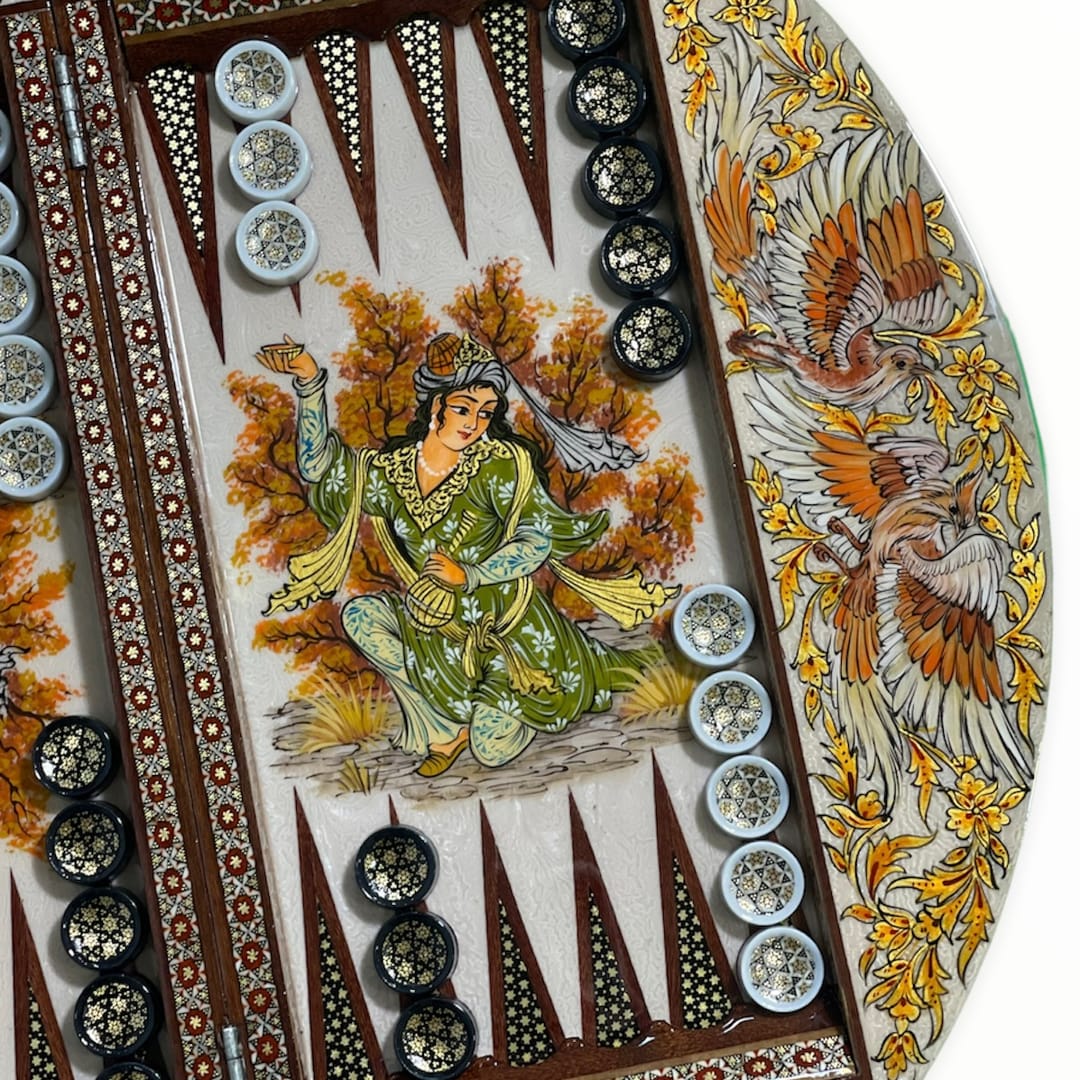 تخته نرد خاتم طرح انیران