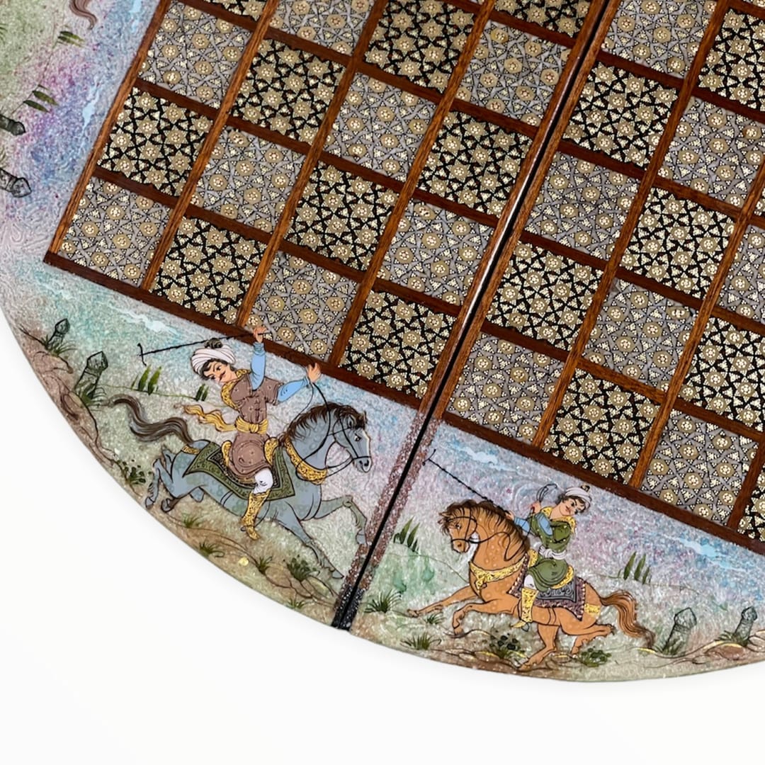 تخته نرد خاتم گرد چوگان کد4039