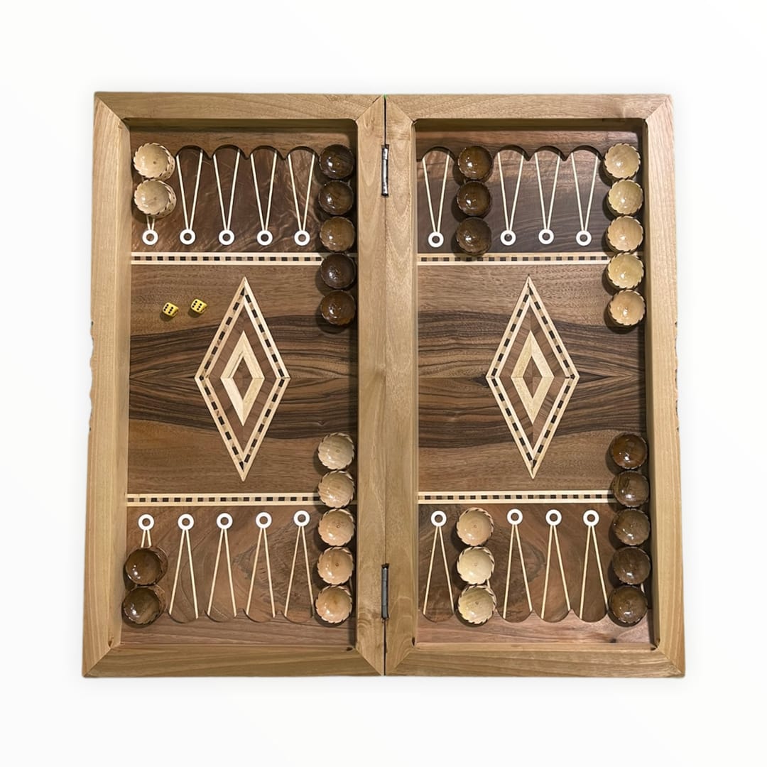 تخته نرد منبت طرح عقاب کد4037