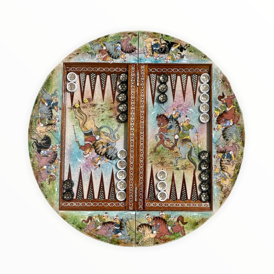 تخته نرد خاتم گرد چوگان کد4039