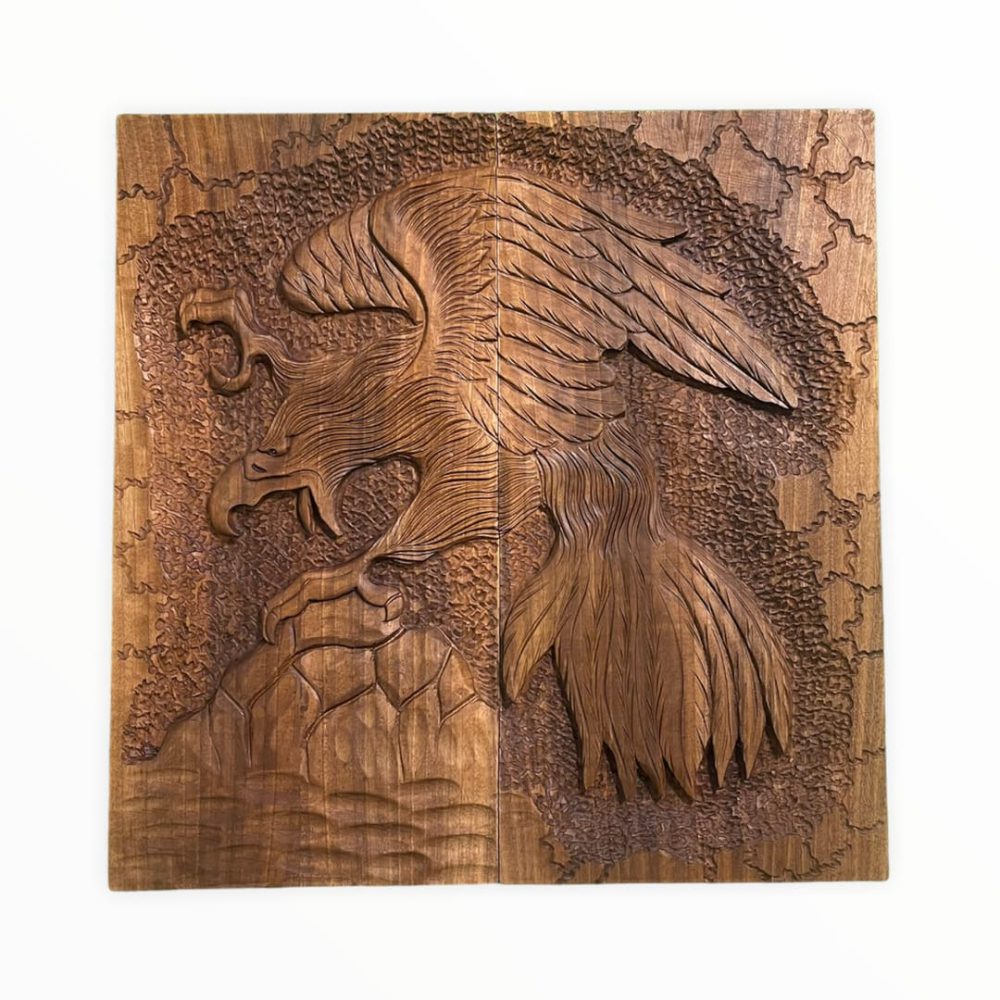 تخته نرد منبت طرح عقاب کد3137