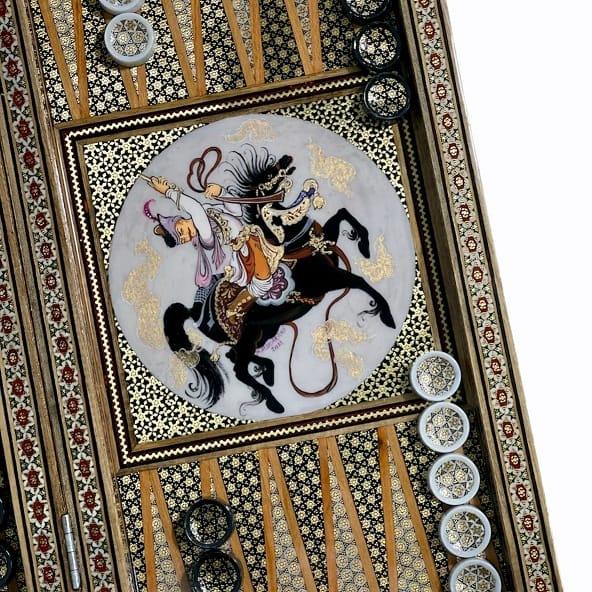 تخته نرد خاتم چوگان 50 سانتی