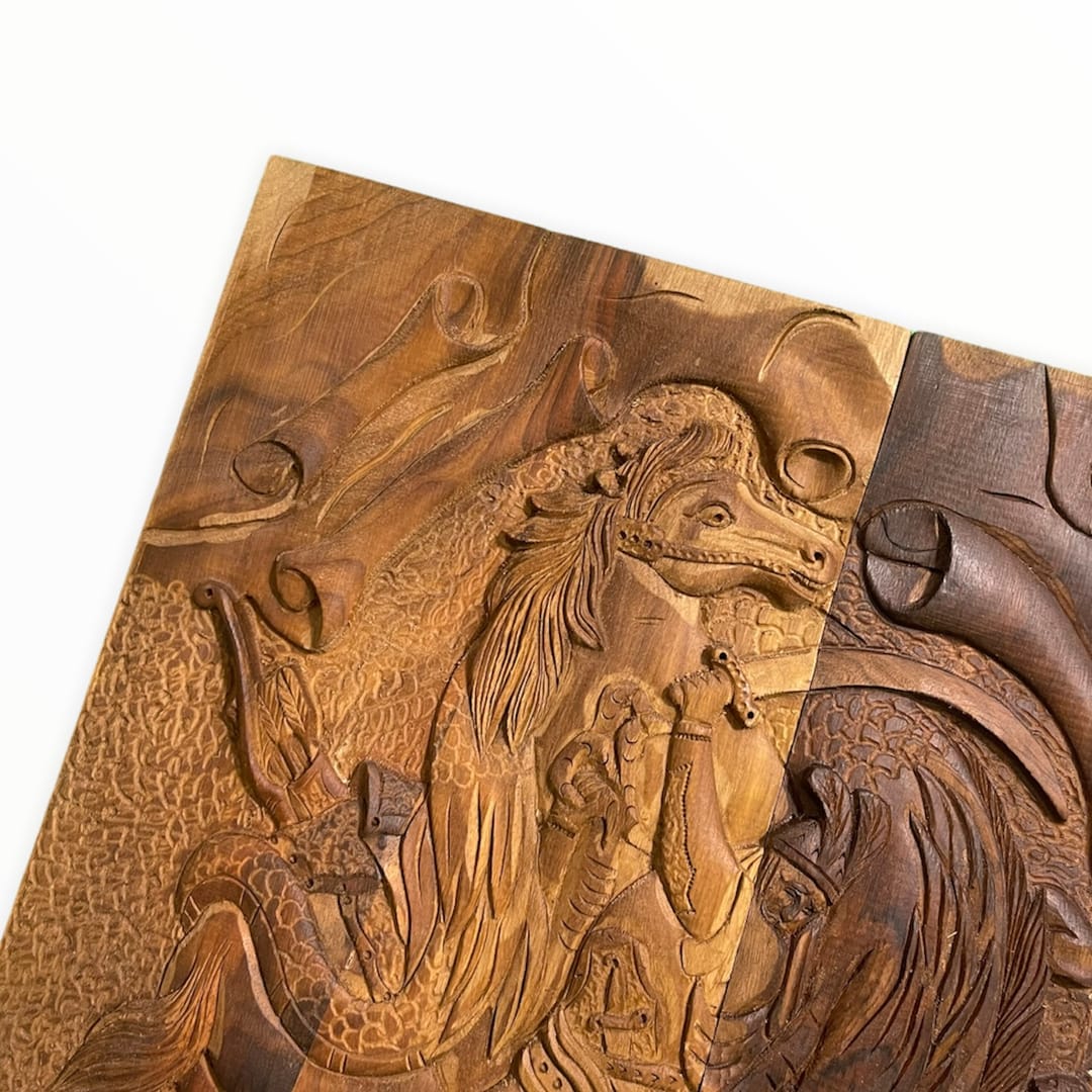 تخته نرد منبت طرح رستم و اژدها کد3139