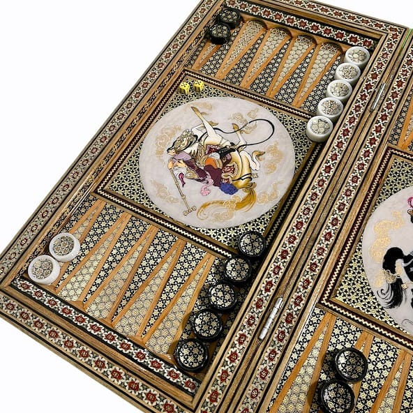 تخته نرد خاتم چوگان 50 سانتی