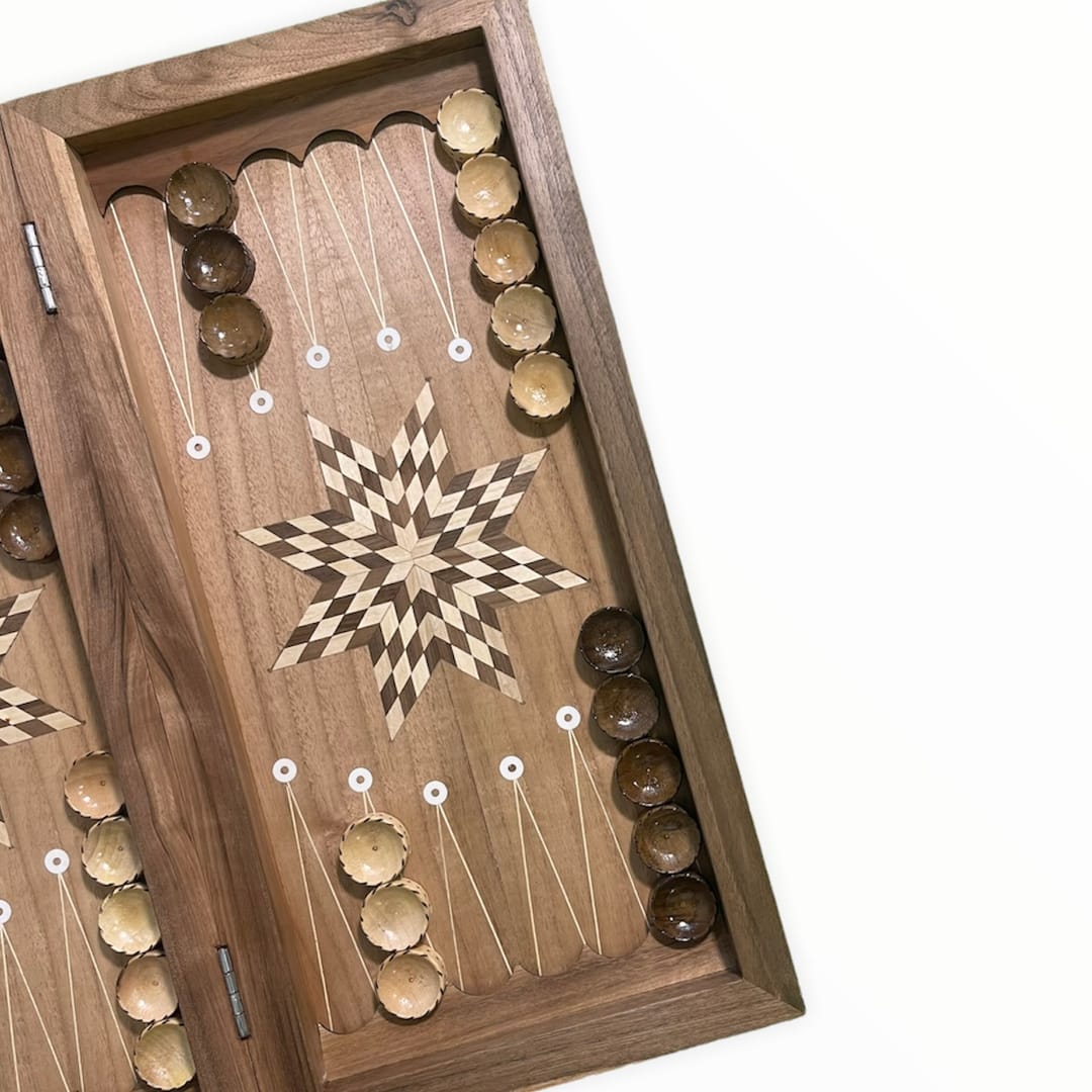 تخته نرد منبت طرح رستم و اژدها کد3139