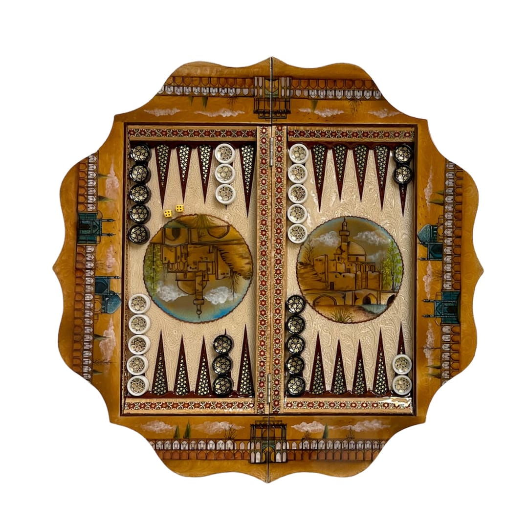 تخته نرد خاتم خورشیدی ابنیه کد 4359