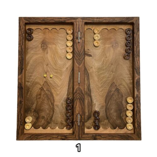 تخته نرد تک بازی ریشه گردو کد4445