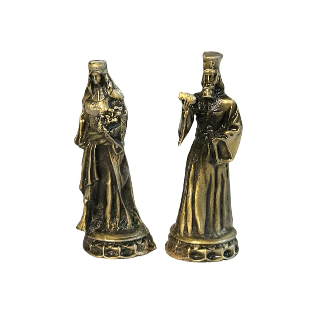 مهره شطرنج فلزی آنتیک طلایی