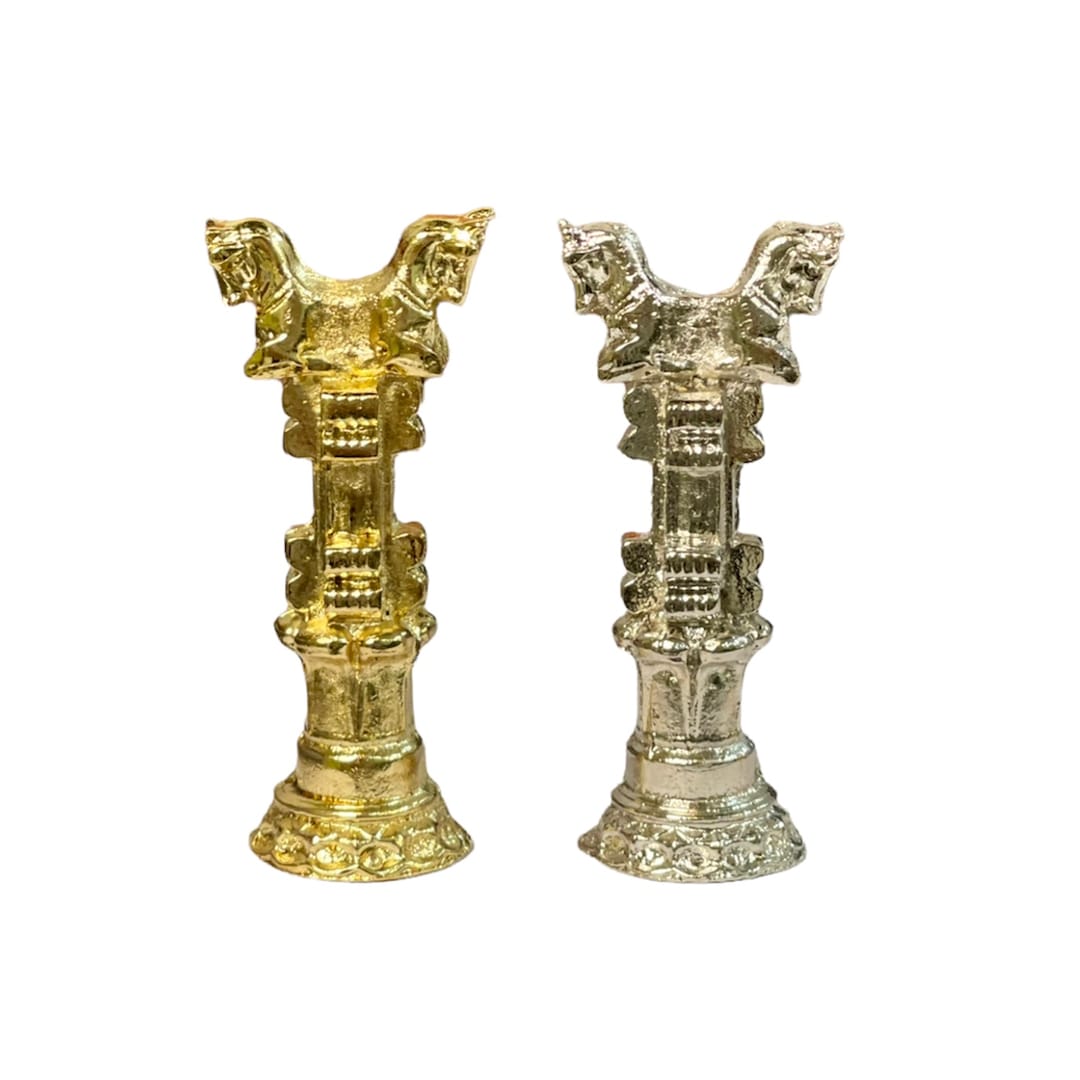 مهره شطرنج فلزی طرح هخامنشی نقره ای طلایی