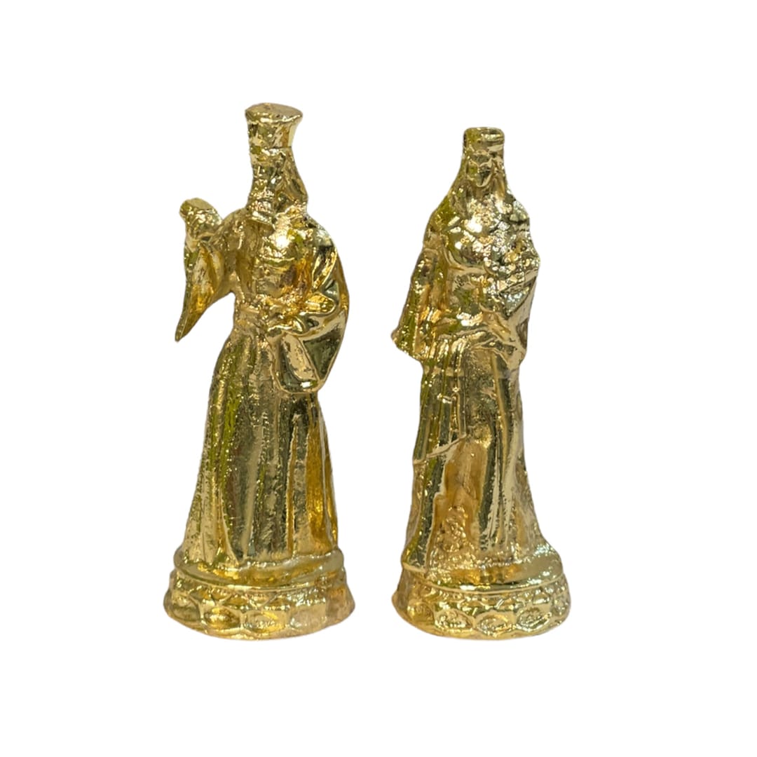 مهره شطرنج فلزی آنتیک طلایی