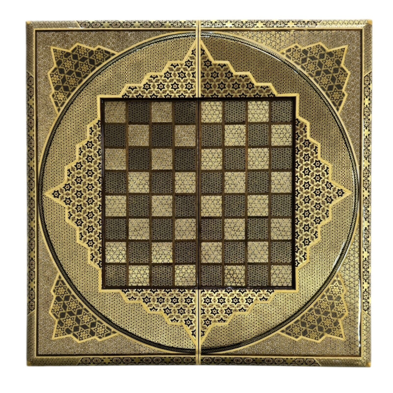 تخته نرد تمام خاتم طرح بوران - Image 2