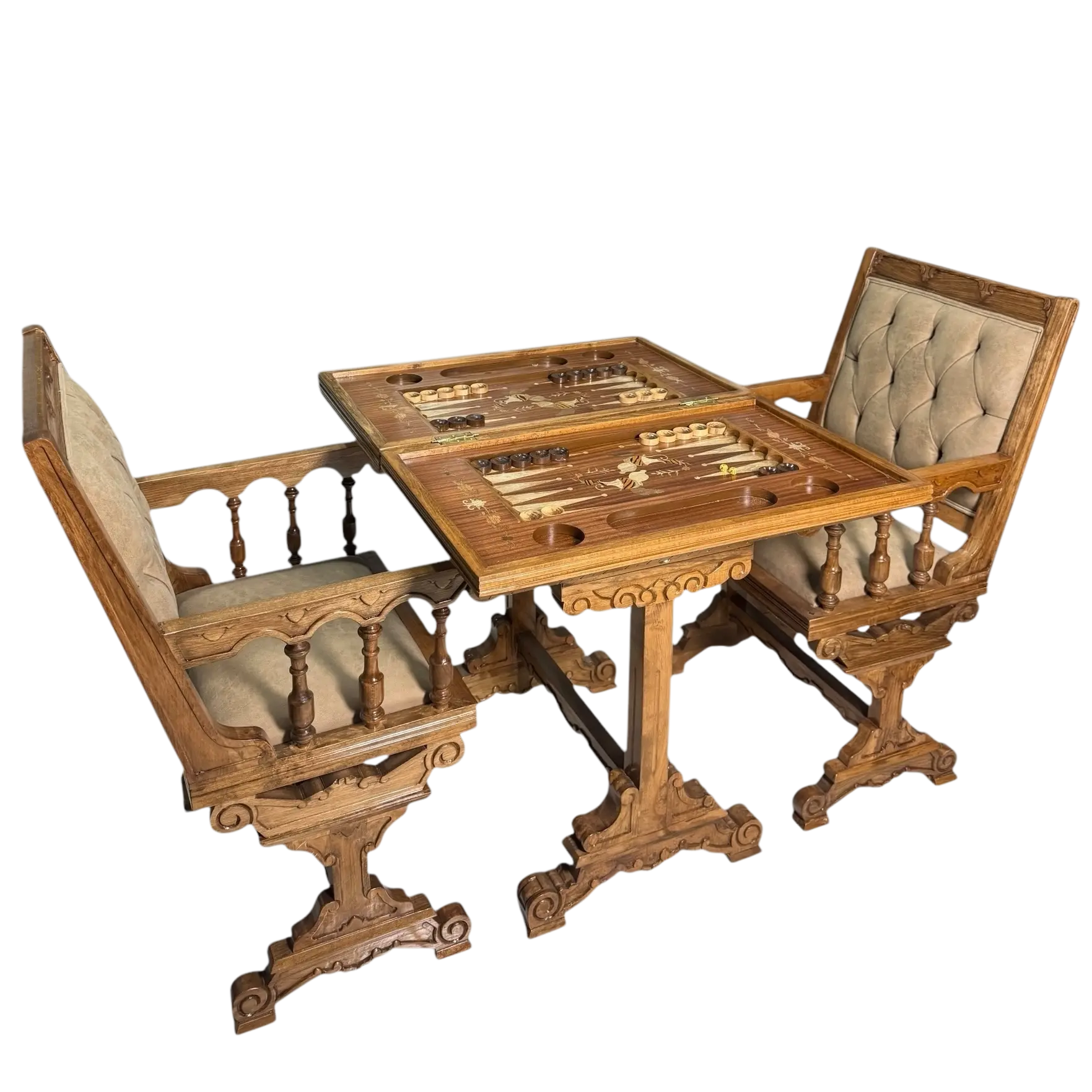 میز و صندلی تخته نرد و شطرنج طرح ایرسا