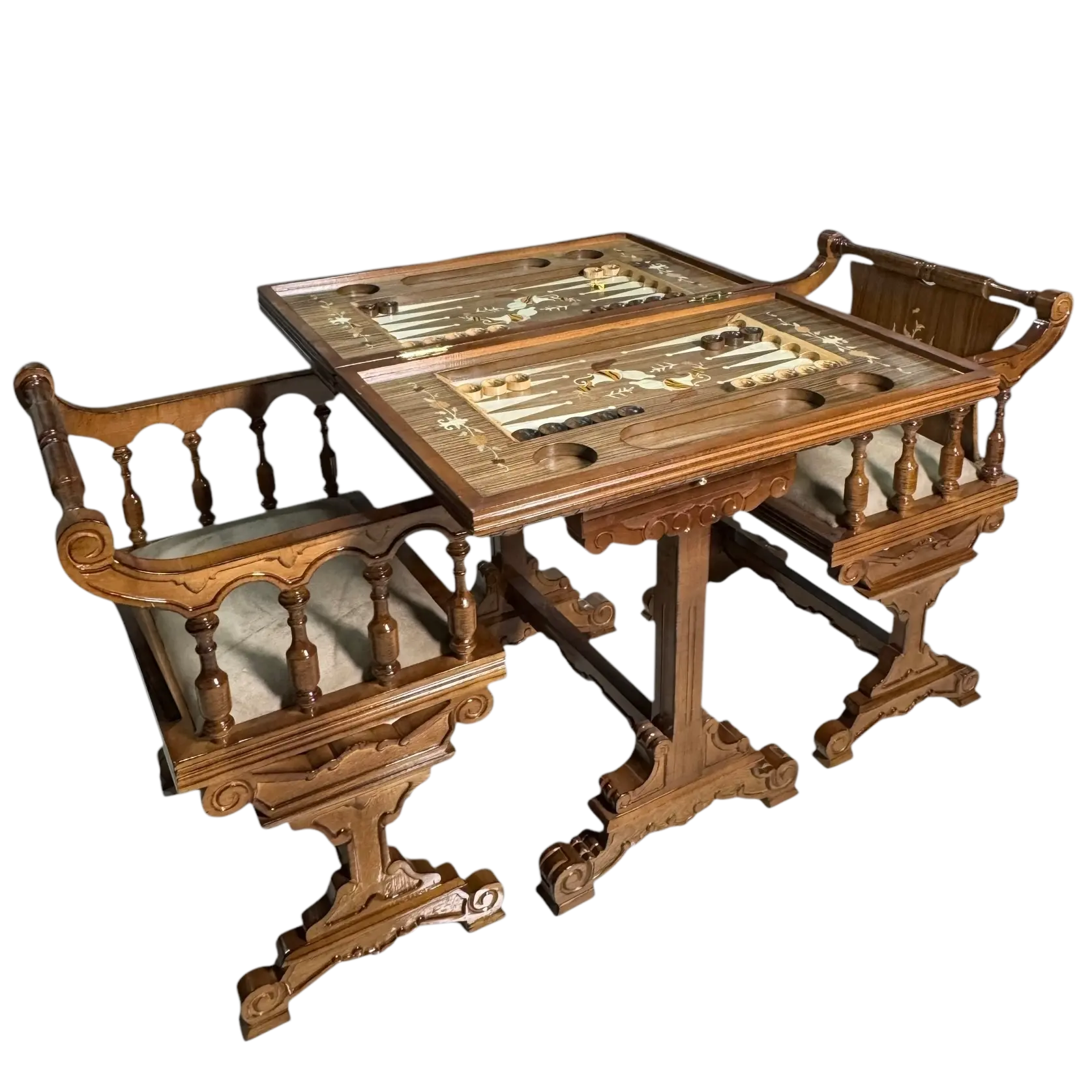 میز و صندلی تخته نرد و شطرنج طرح آریشیا