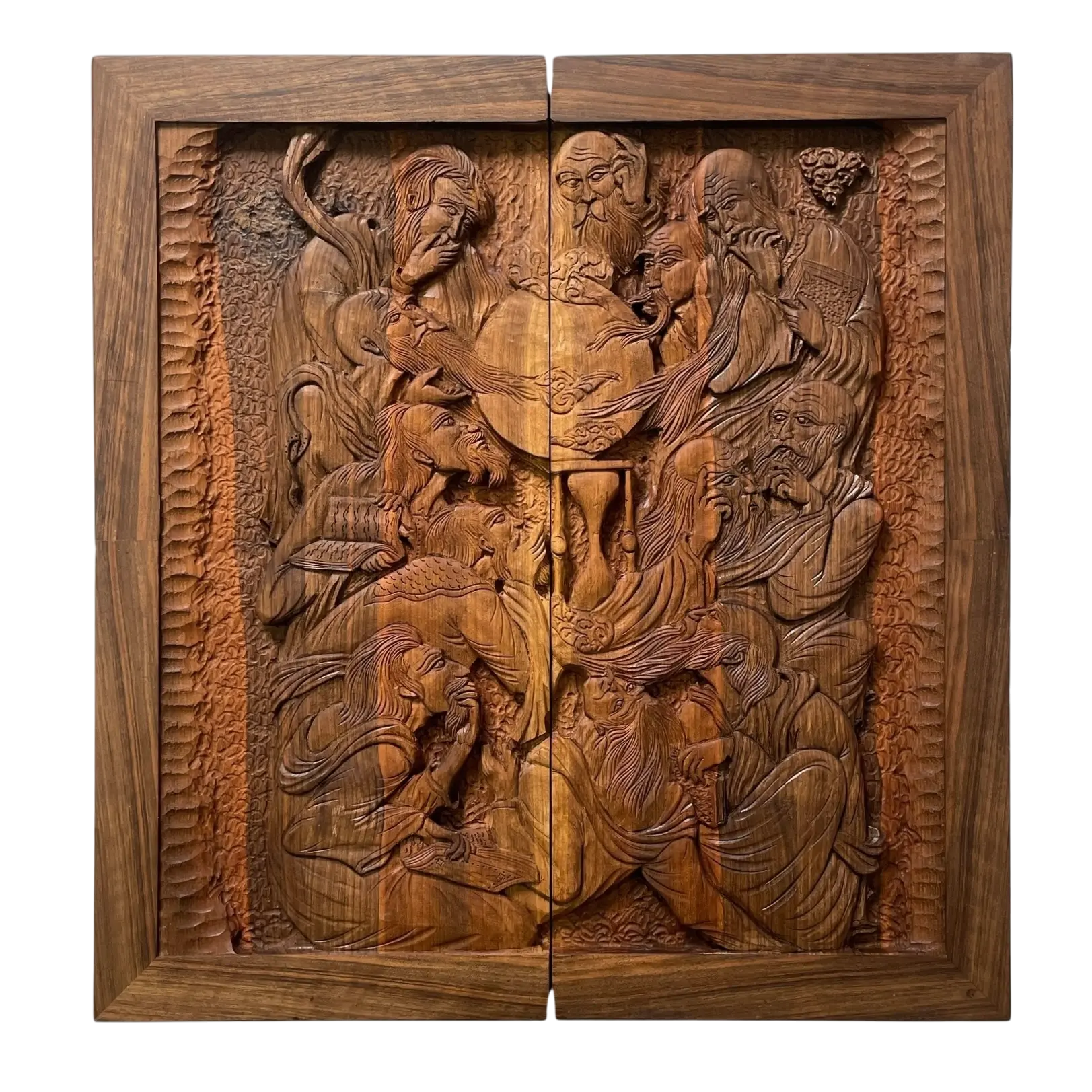 تخته نرد منبت طرح ساعت شنی کد 6519