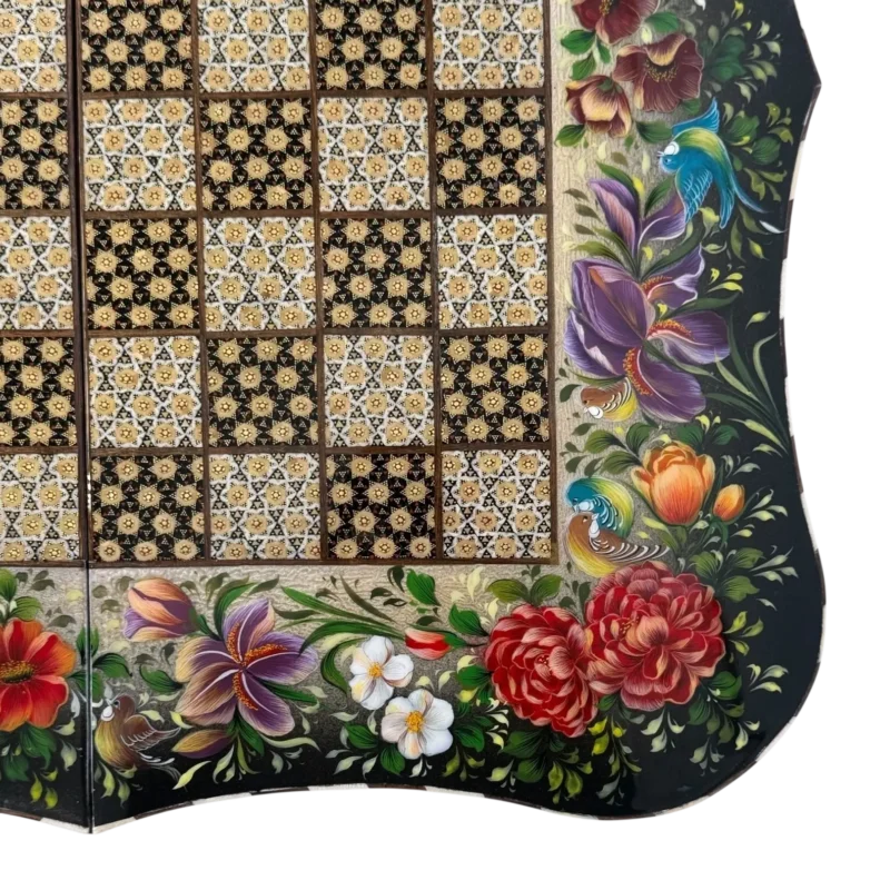 تخته نرد دالبر خاتم 60 سانتی طرح بهار دل انگیز - Image 7