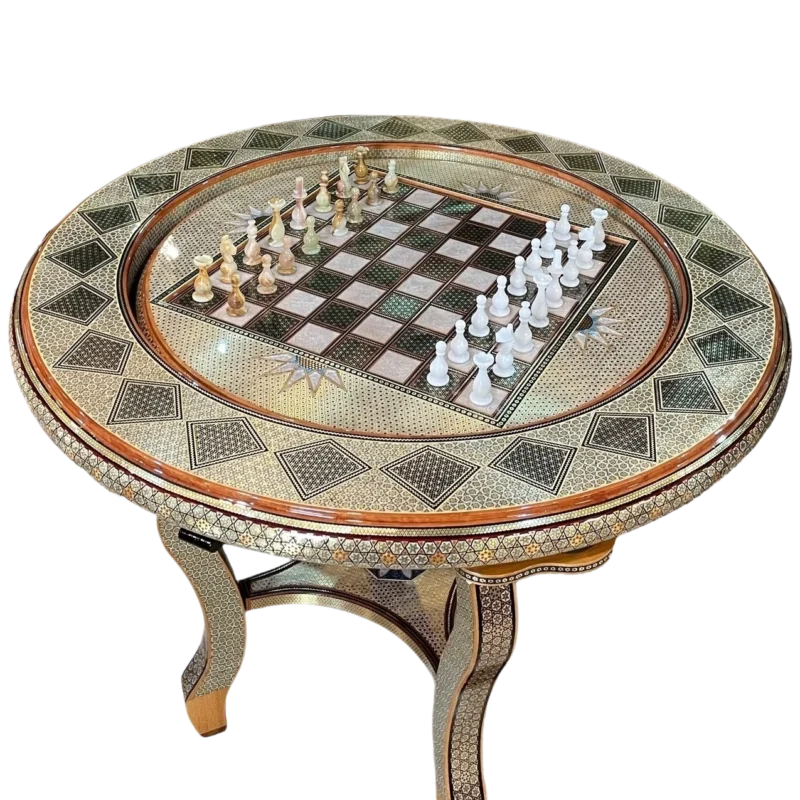 میز و صندلی 4 کاره خاتم طرح نگاه نوش - Image 5