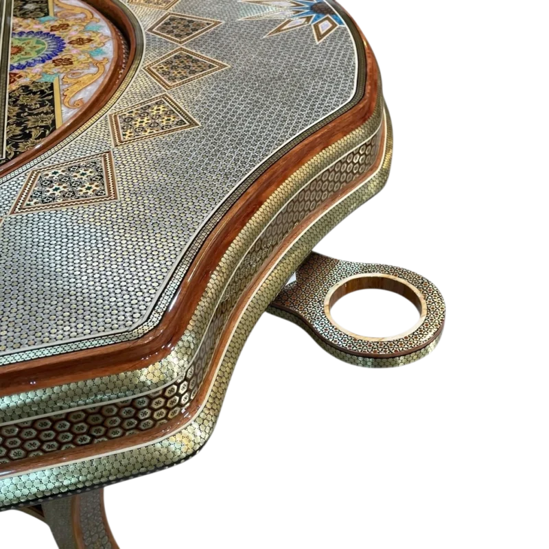 میز و صندلی خاتم بیضی 4 کاره - Image 16