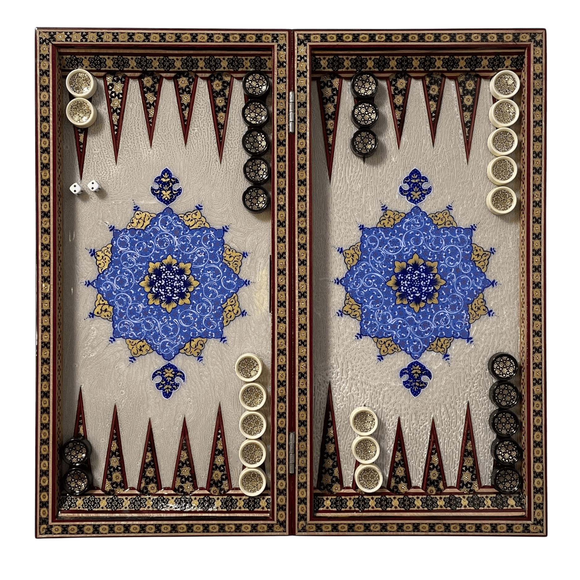 تخته نرد خاتم تذهیب طرح نیلا