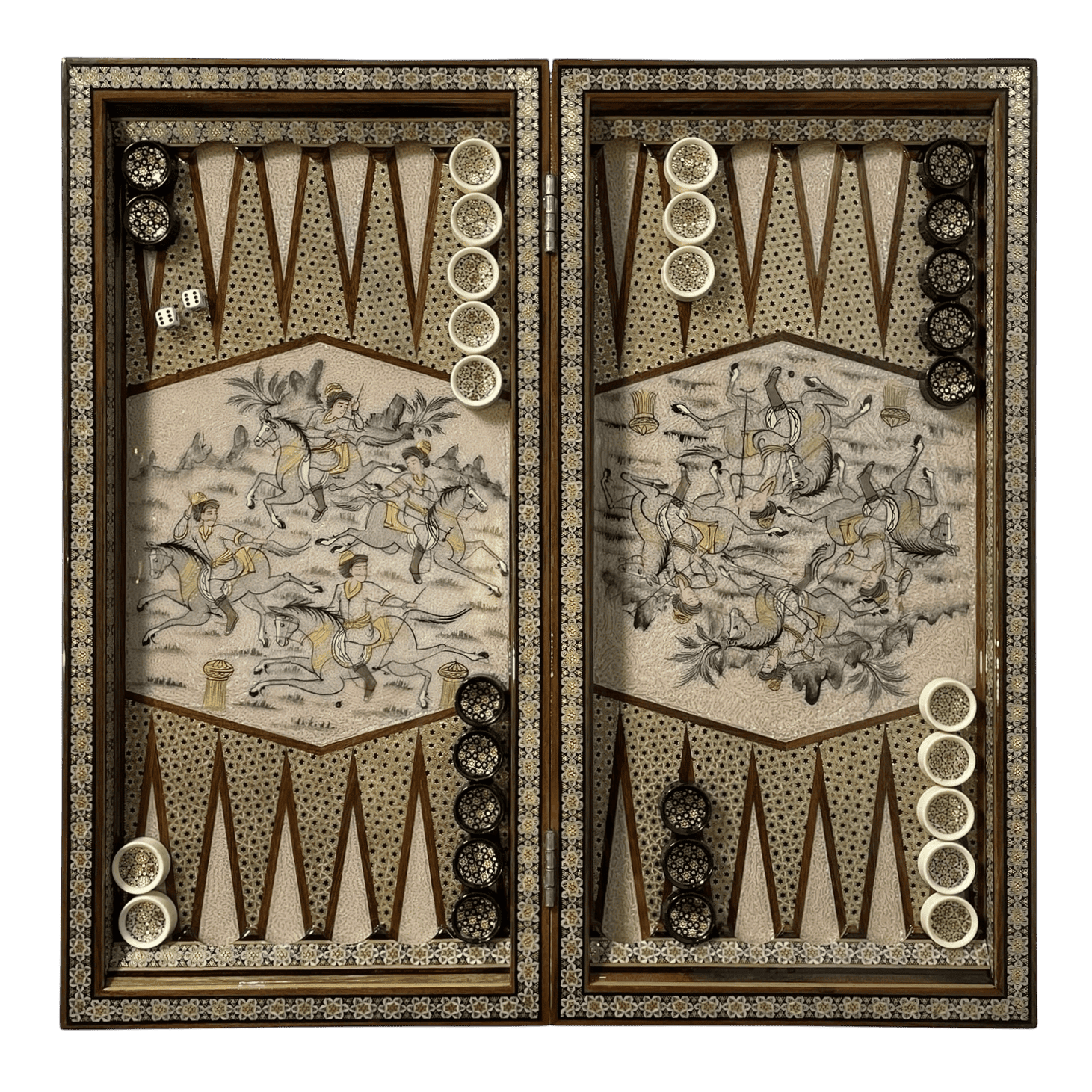 تخته نرد خاتم طرح چوگان 6821