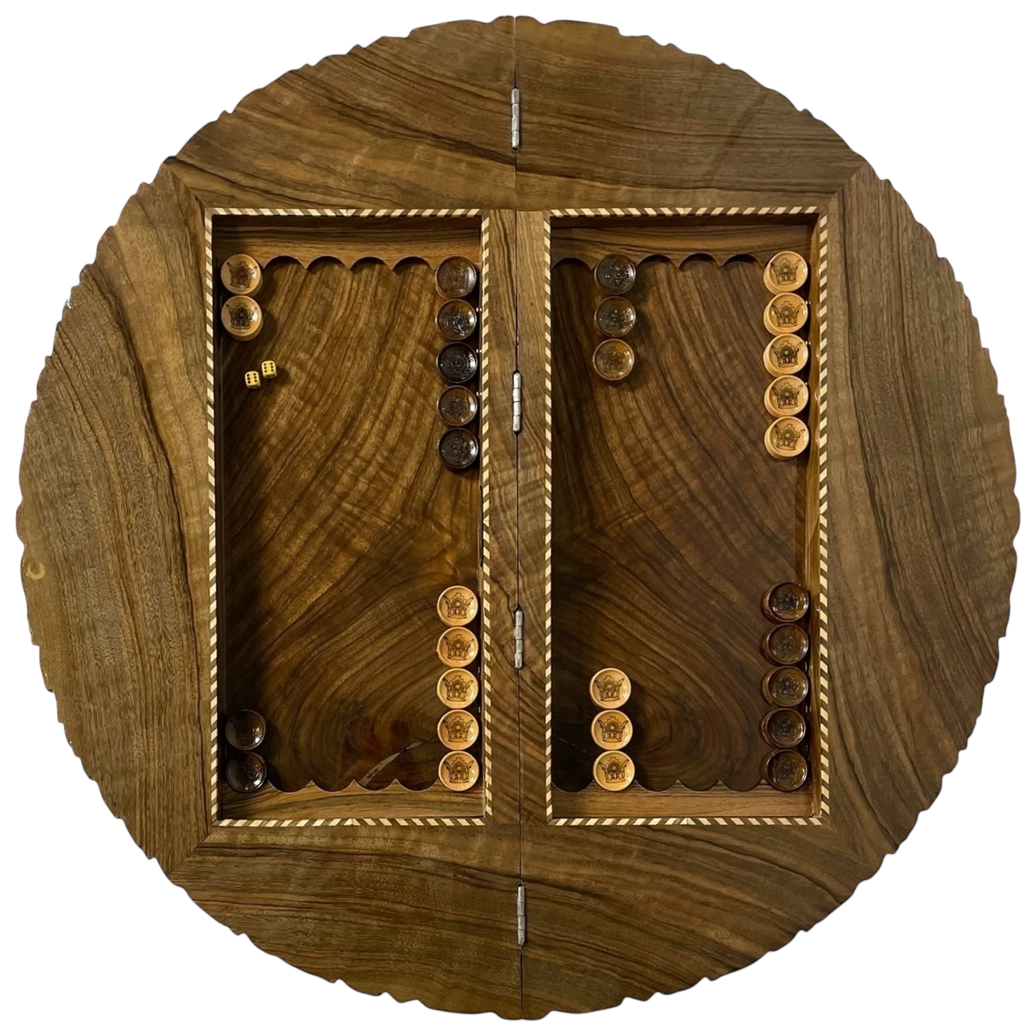 تخت نرد دور منبت گرد 70 سانتی