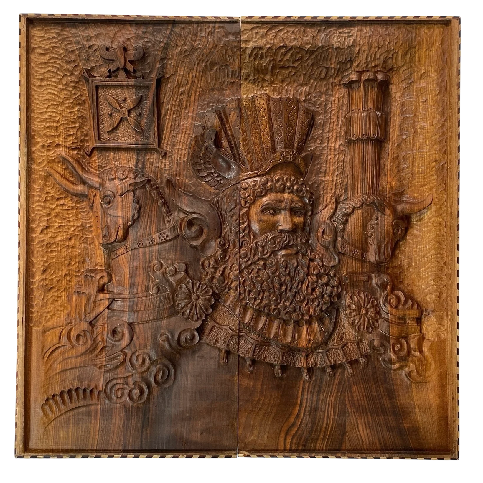 تخته نرد منبت 60 طرح چهرهی خشایار شاه