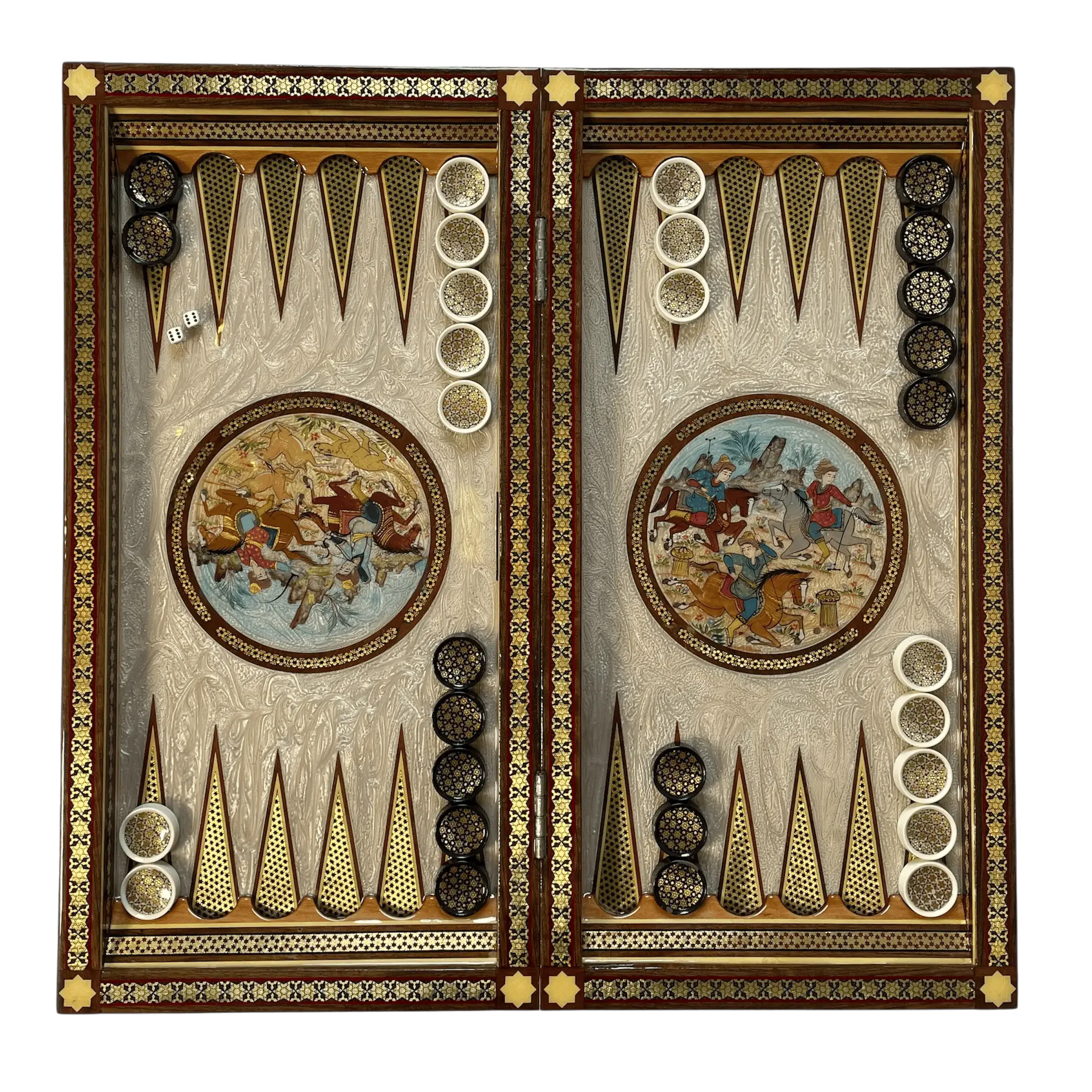 تخته نرد خاتم 60 طرح سواران پارس