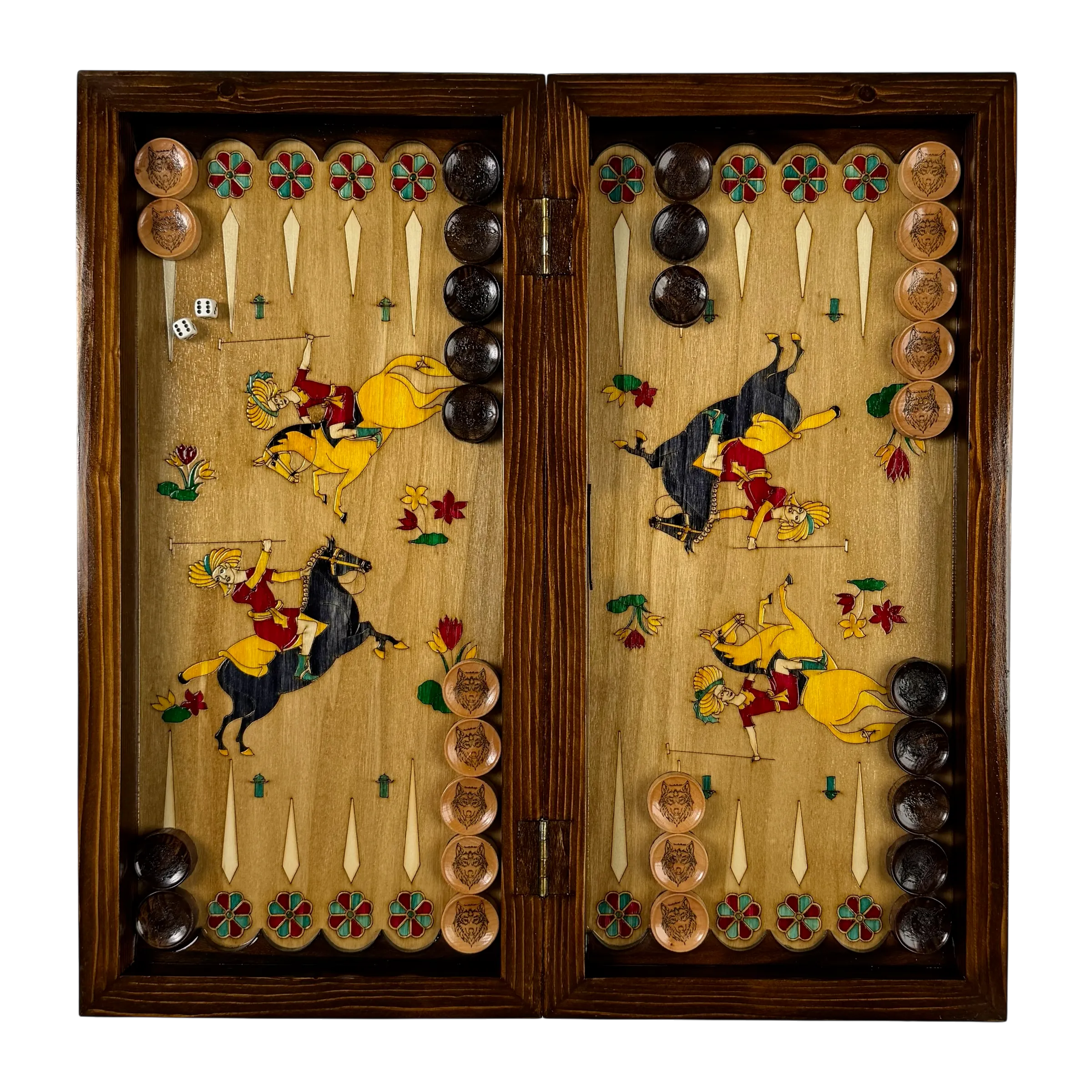 تخته نرد روسی طرح چوگان کد 7680