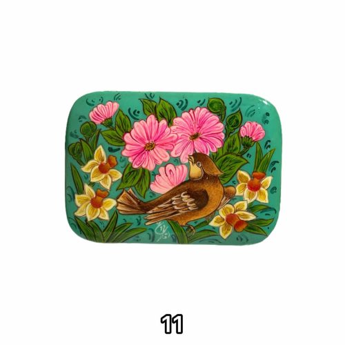 جعبه پاسور خاتم کشویی گل و مرغ کد3165